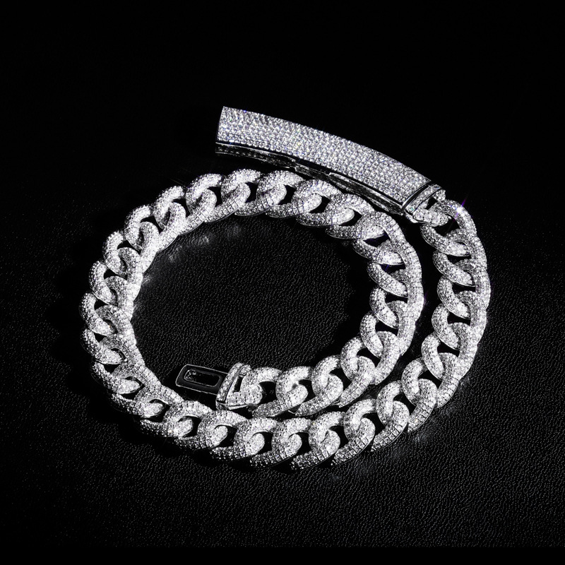 

Designer Jewelry Mens Necklace Hip Hop 14k Gold Chain Bling Diamond Iced Out Cuban Link Chains Luxury Jewlery Rapper Fashion Accessories New