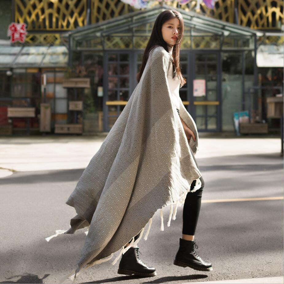 Nordic pure cotton knitting blankets all geometric leisure blanket cover air conditioning-image-564035039