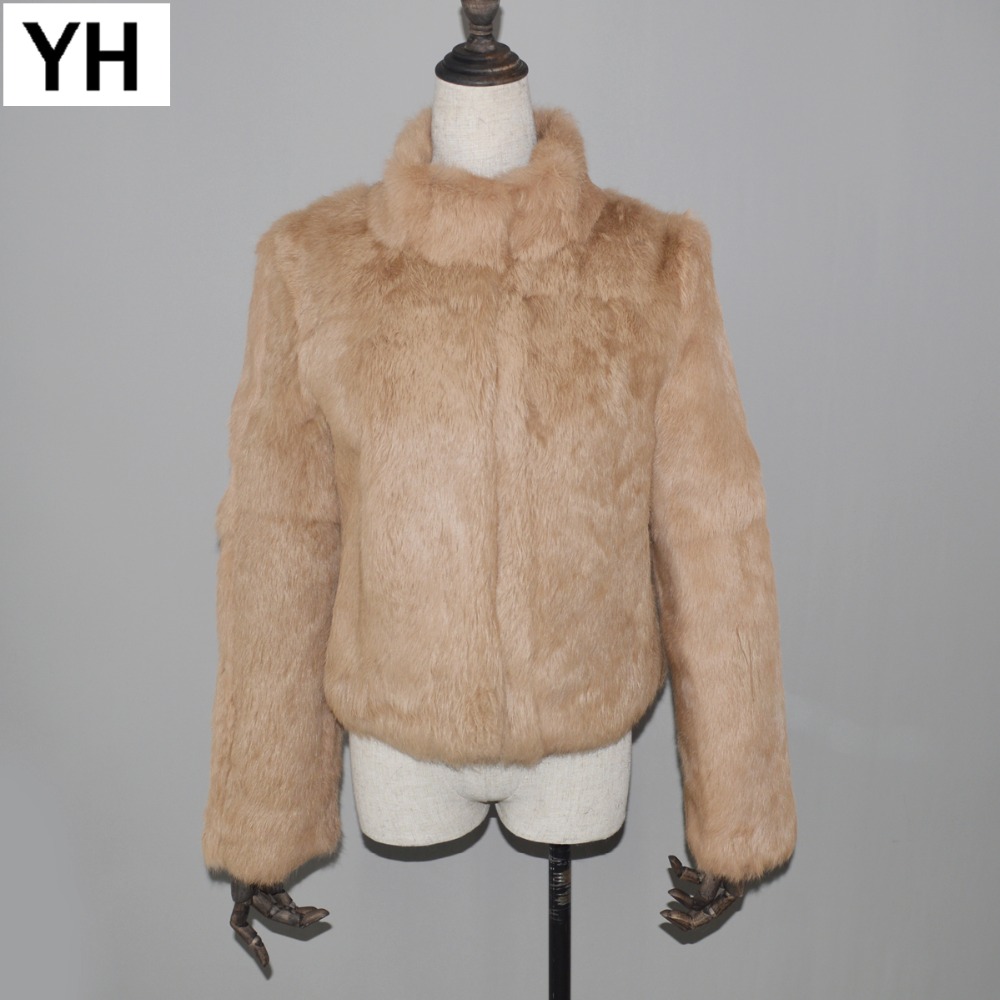 

Hot Sale Women Real Fur Coat Natural Fur Overcoat Slim Thin Real Coat 2018 Full Pelt Genuine Jacket, Black