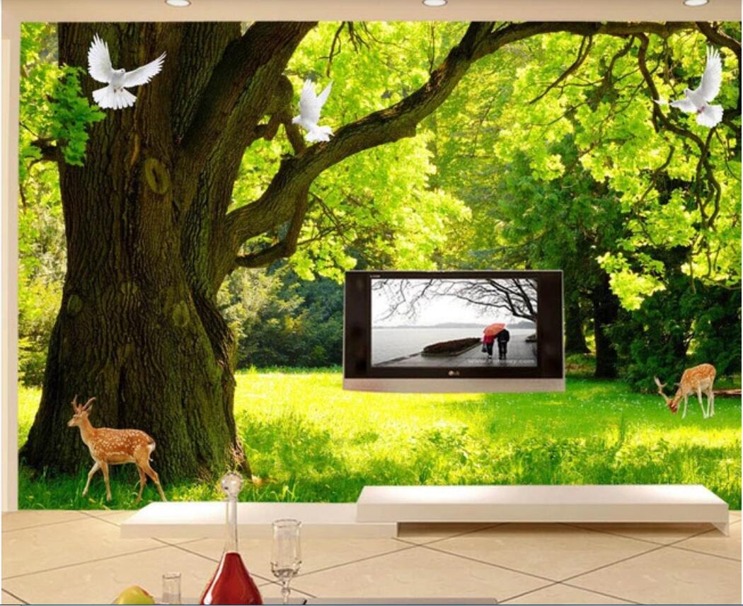 

3d wallpaper custom photo murals HD modern minimalist forest landscape 3D TV background wall wallwallpaper for walls 3 d, Non-woven fabric