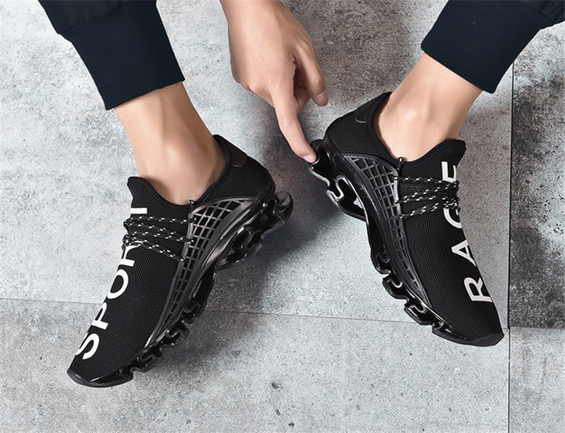 

top couple knife daddy shoes breathable casual soft bottom white gradient rainbow running shoes sports trend mens shoes