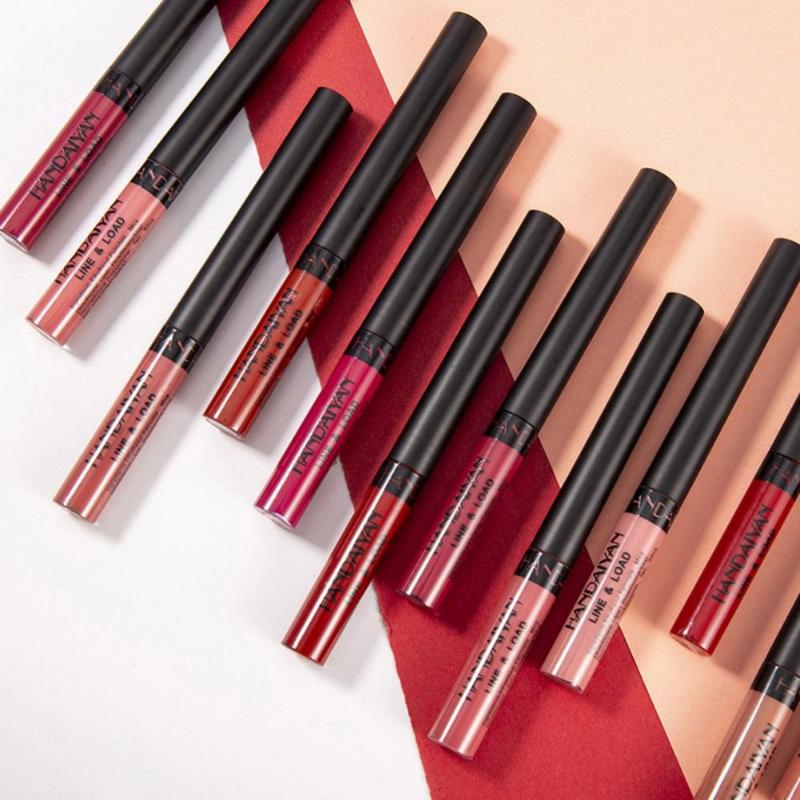 

Long-lasting Waterproof Matte Lip Liner Liquid Lipstick Beauty Makeup Matte Lip Gloss, 03