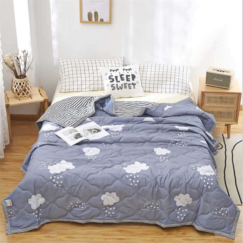 

The air conditioner is summer quilt summer thin quilt Xia Liang is children washed cotton single double student dormitory spring Blanket
