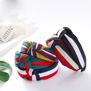 

Adult Hairband Headband For Women big Kid Fashion Turban Striped Hair Band Bee Pattern Print Hair Accessories 9 styles P16, Slivery;white