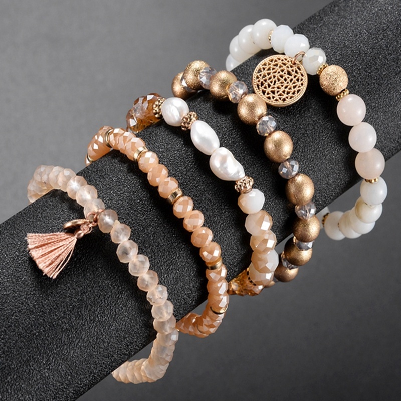 Bracciale alla moda in nappa con elastico in rilievo per donna