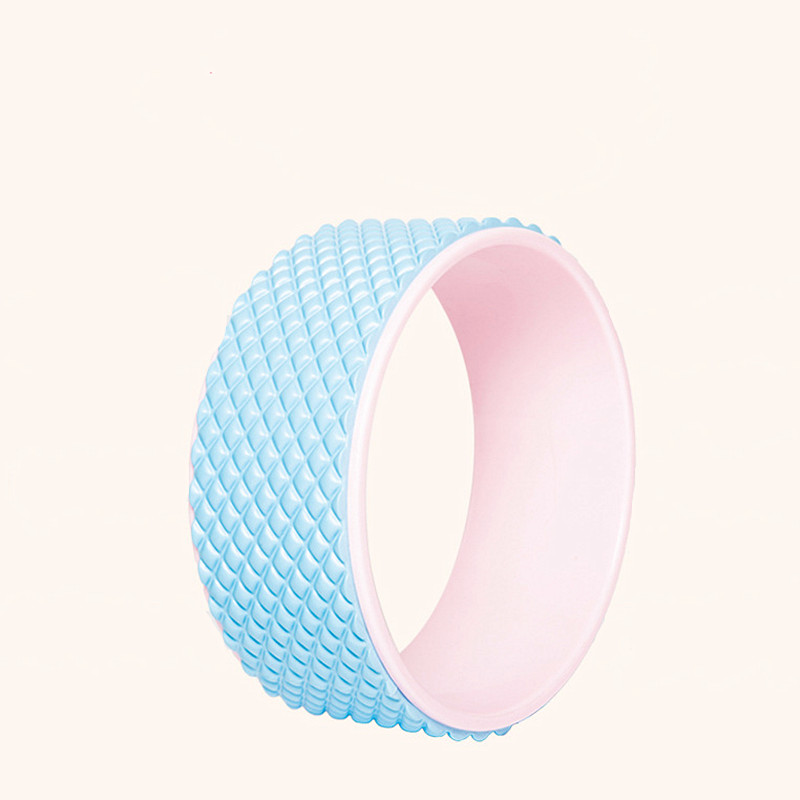 

Wood Yoga Wheel Pilates with Buddha Lotus Professional EVA Yoga Circles Gym Workout Back Training Tool For Bodybuilding Fitness, Blue