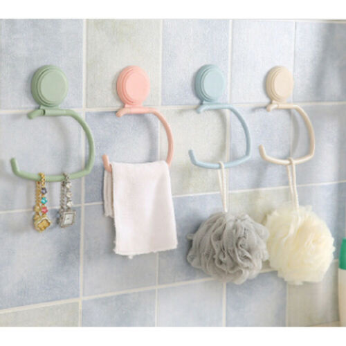 

Cute Strong Transparent Suction Cup Sucker Wall Hooks Hanger Kitchen Bathroom 4-color Seamless Nail-free Hook