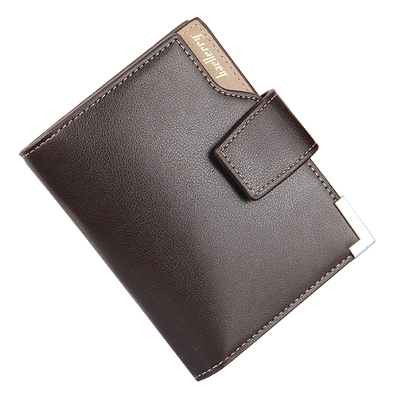 

New Original Men's Wallet Functional Leisure Pockets Short Purses Multiple Card Slots Durable Money Pocket WB13, Black