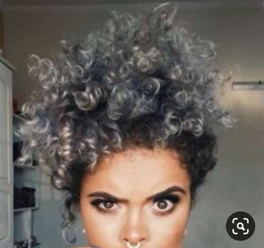 

Short high fashion new silver grey pony tail hairpiece 100g 120g 140g naturally curly hair grey color human hair ponytail extension