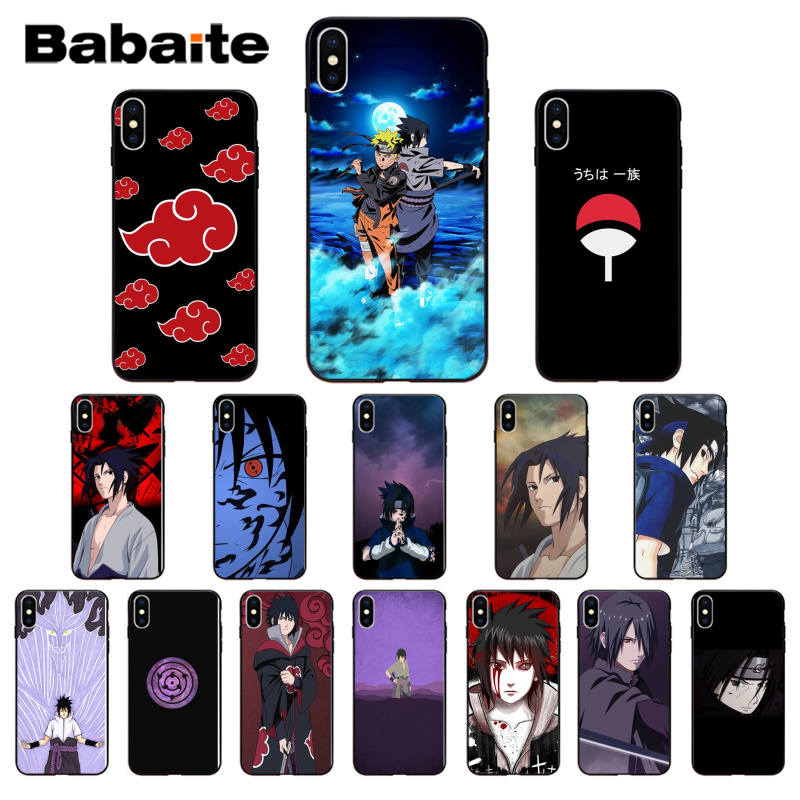

Anime Naruto Uchiha Sasuke TPU Soft Phone Case Cover For Iphone 7 6 6S 8 Plus 5 5S SE XR X XS MAX Coque Shell, A1
