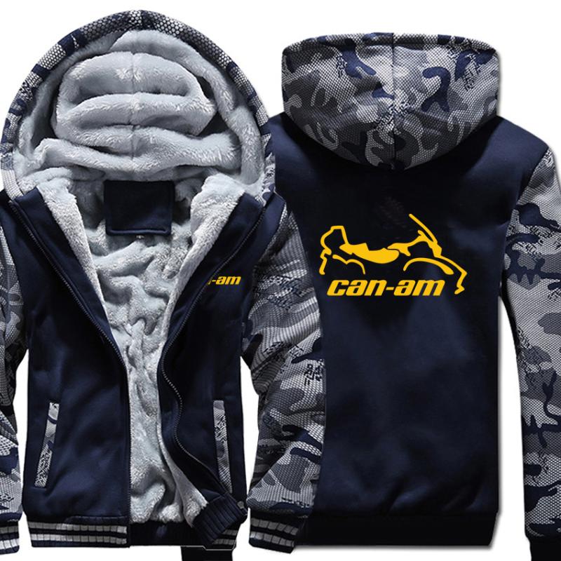 

Motorcycles Hoodies Winter Camouflage Sleeve Jacket Men Fleece Sweatshirts, As picture