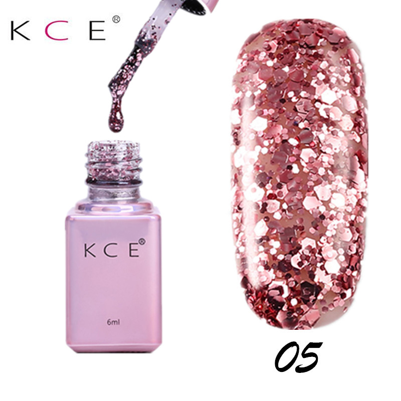 

2017 Bling Nail Polish Soak Off Starry Gel 3D Effect UV LED Glitter Nail Gel Polish Sequins Art Lacquer Manicure 6ml