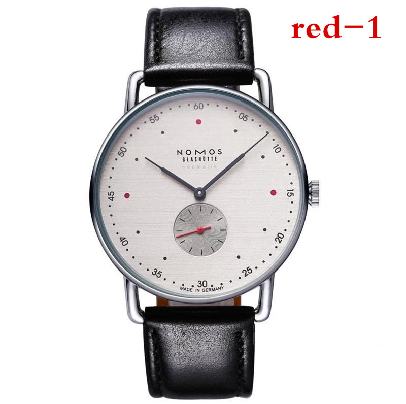

Discount fashion brand NOMOS unisex watch quality quartz movement waterproof business watch Men Dress Watches Women211s, Red