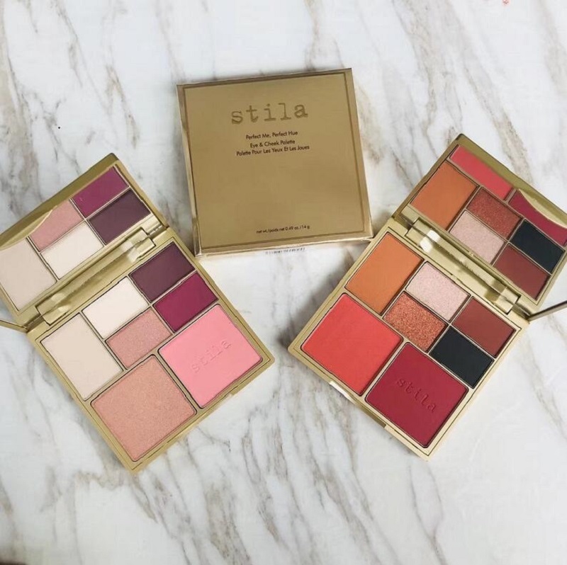 

NEW STILA senve color stila to drop 2 set launching golden yellow eyeshadow palette cosmetics the new 7color eyeshadow make up., Mixed color