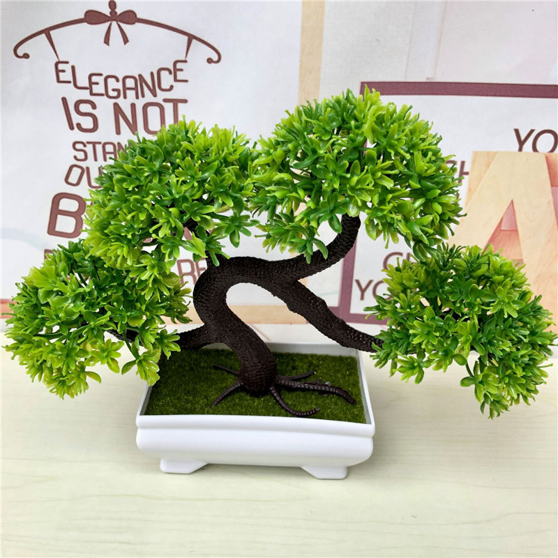 

Artificial Plants Bonsai Simulation Plastic Small Tree Pot Plant Potted Ornaments Christmas Decoration Home Garden Decor 52841