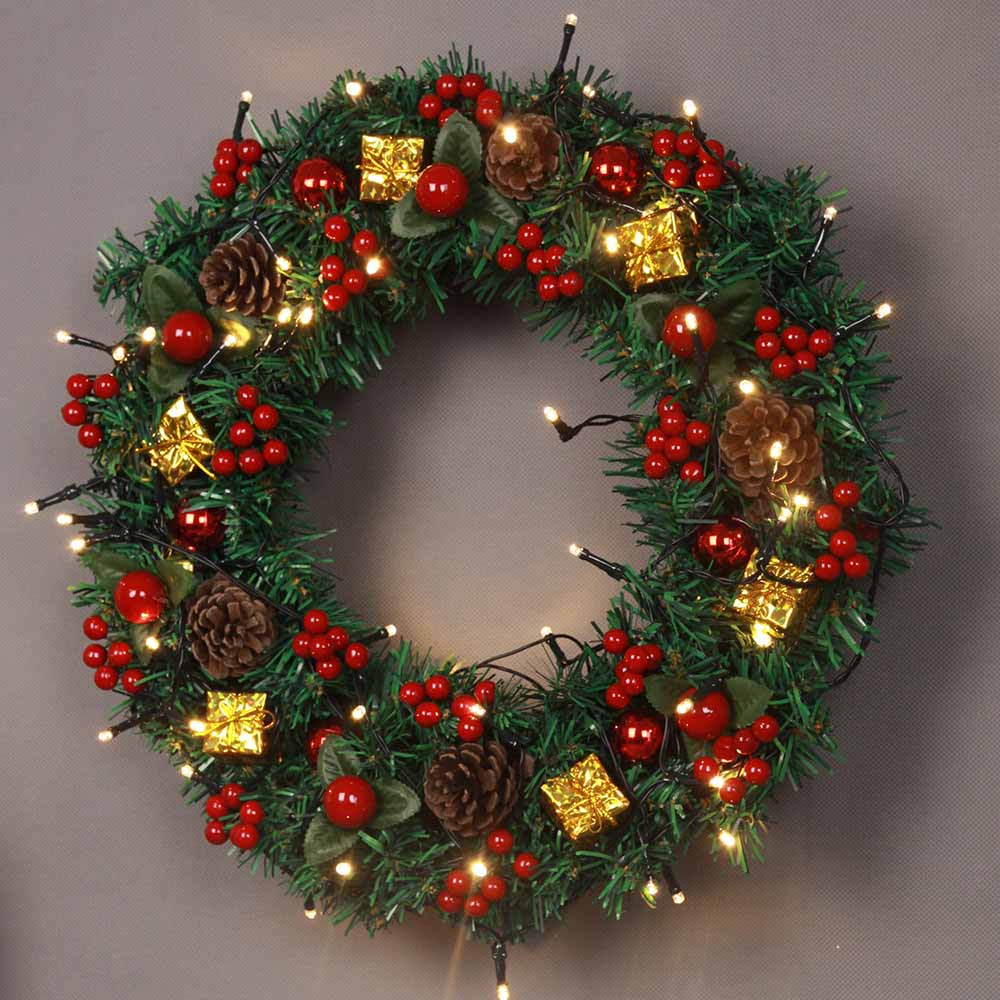 

Christmas decoration for home Large Bow bauble Wreath Door Wall Ornament Garland Decoration Red Bowknot 1pc 40cm navidad F814