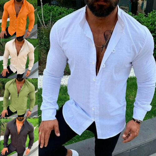 

2019 Autumn Men Fashion Long Sleeve Stand Collar Shirts Tops Solid Color Casual Blouse Shirt Tops streetwear, Black