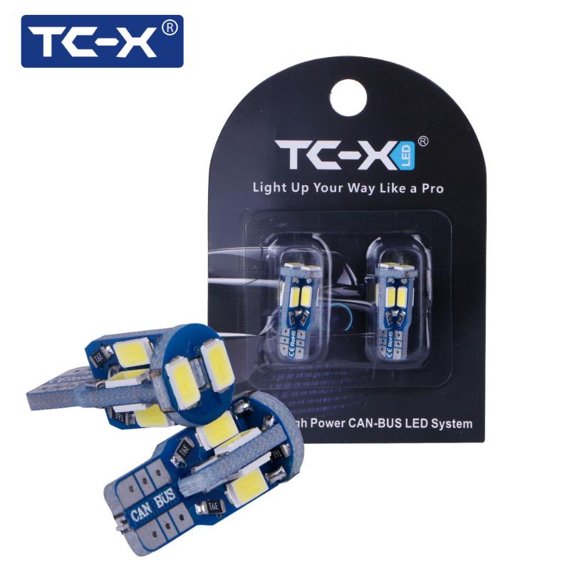 

TC-X 1 Pair Car-styling T10 W5W 6000K Pure White 5730SMD t10 w5w led canbus Replacement LED interior lighting Parking Light, As pic