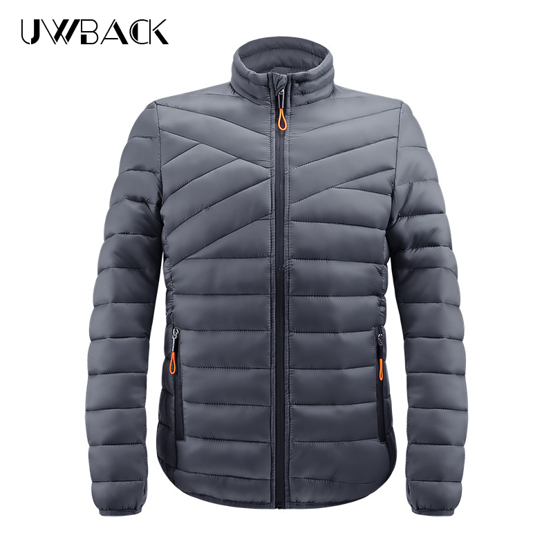 

2019 Winter Jacket Men Fashion Stand Collar Male Parka Jacket Mens Solid Thick Jackets and Coats Man Winter Parkas -3XL DA016, Gold