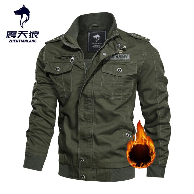 

2020 Winter Thicken Jacket Men Wool Liner Jaqueta Masculina Plus Size -6XL Pilot Jacket Coat Army Men's Bomber Jackets