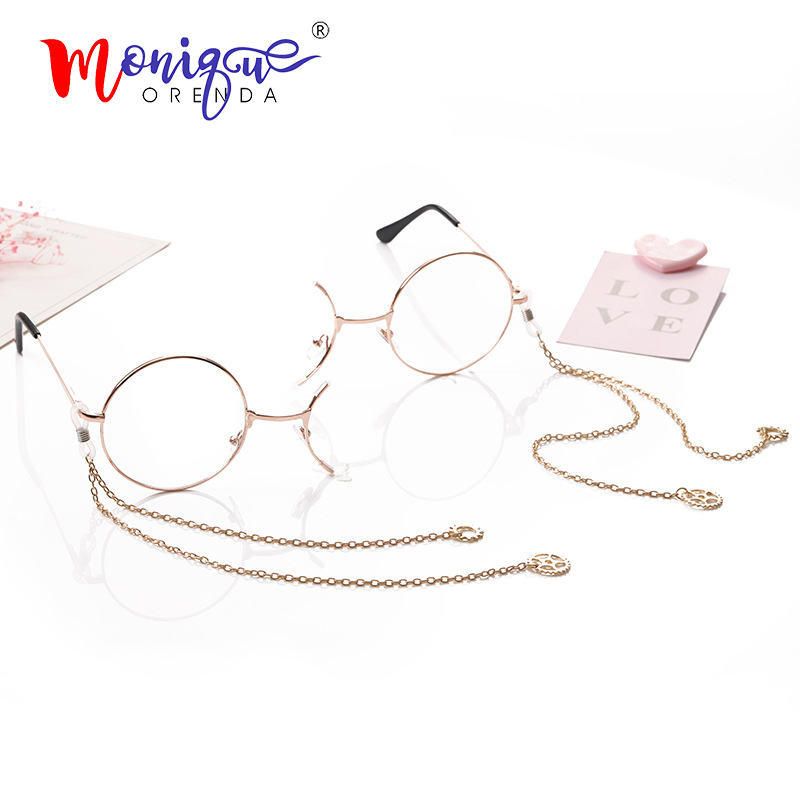 one eye glasses on chain