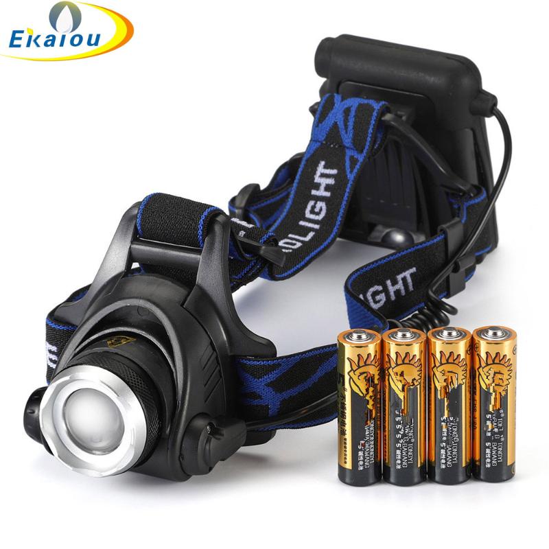 

Outdoor Lighting 4 Dry Battery High Power Head Lights Camping LED Headlamp 3 Modes Zoomable Head Lamp