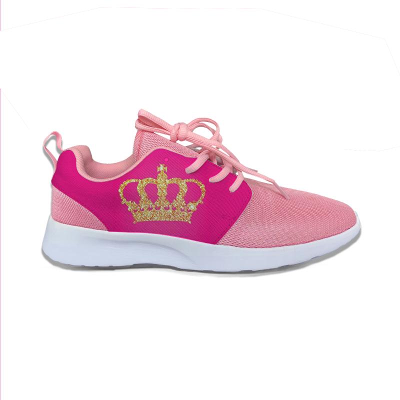 

crown Cool Cute Vogue Funny Cartoon Kids Sport Running Shoes Casual Breathable Lightweight 3D Print Sneakers Boys Children Girl, Diy pink