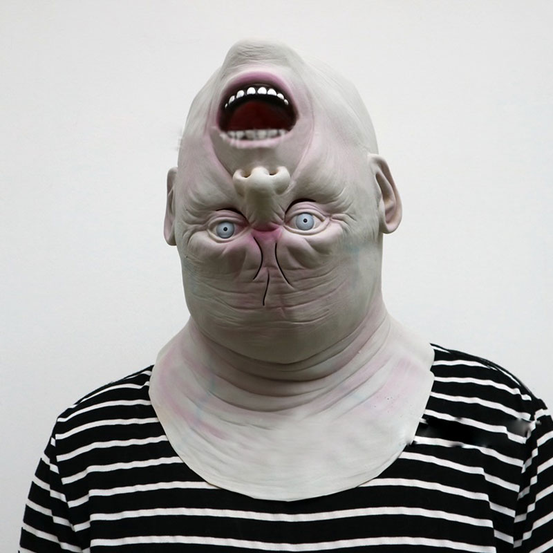 Maschera MOSTRO tibia Con Capelli Lattice horror Creepy Carnevale Halloween