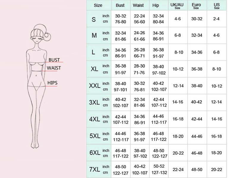 Female Size Chart Australia