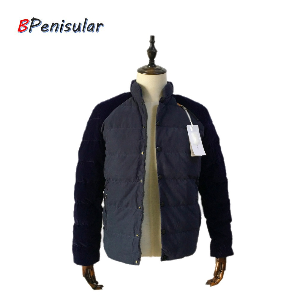 

corduroy coat men 2017 winter clearance men coat casual stand collar patchwork paisley lining thick jacket for businessmen, As pic