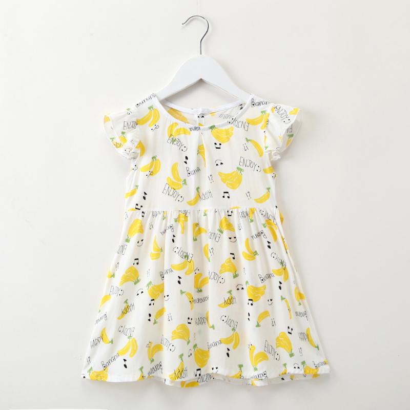 

Children Dress Kids Girl Sleeveless Flower Print Cotton Dress Baby Summer Princess Dresses for Girls 2-6Y European Clothing A40, Green