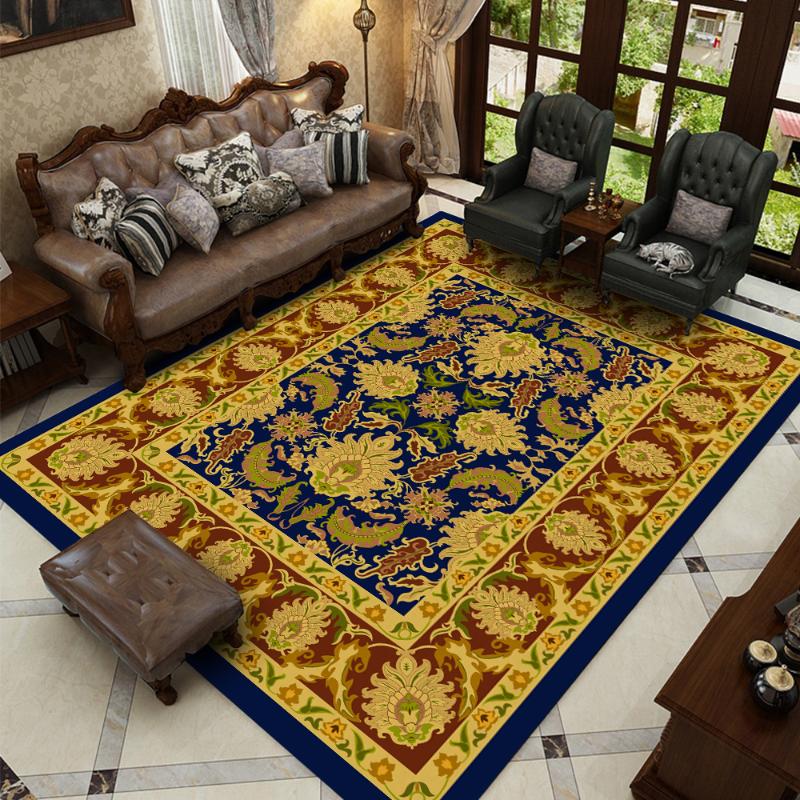 

Silstar Tex Persian Style Large Area Rug Abstract Flower Art Carpets For Living Room Bedroom Anti-Slip Floor Mat Kitchen Tapete, Stc001-10