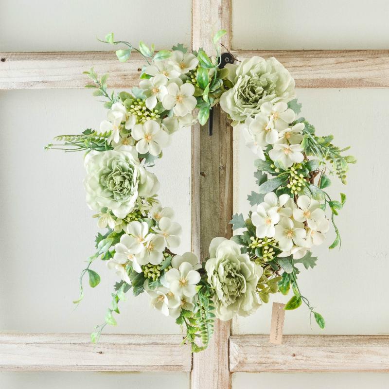 

Nordic Ins Simulation Garland Rattan Wall Hanging Decoration Home Room Door Pendant Wedding Layout Artificial Wreath, Wt052-4