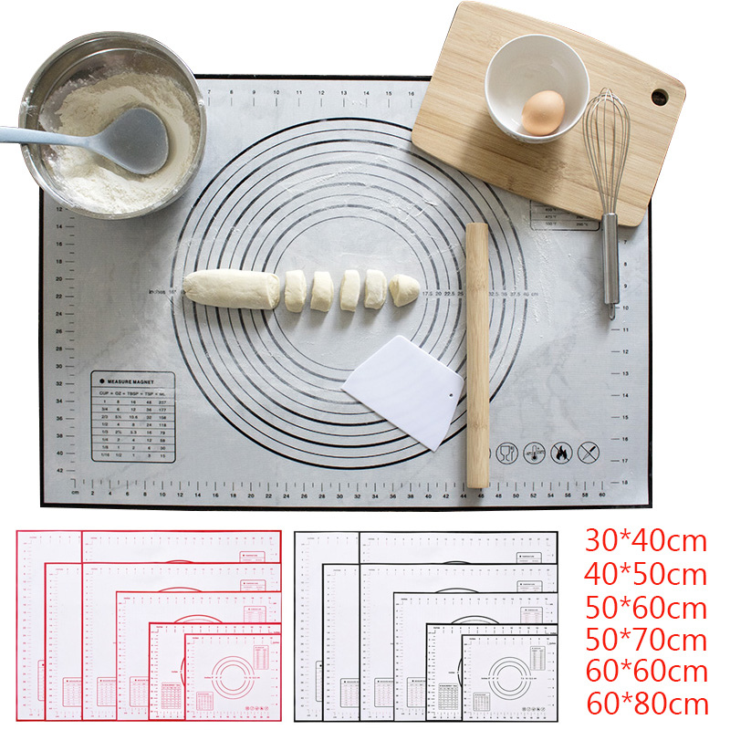 

Multi-size Non Stick Silicone Baking Mat With Scale Rolling Dough Pad Kneading Mat Kitchen Cooking Pastry Sheet Oven Liner