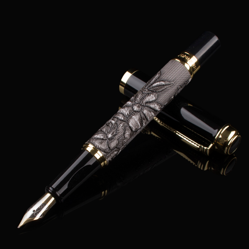 

High Quality Metal Fountain Pen F nib ink Pens School & Office Supplies stationery Elegant Pens For writing Gift, Red