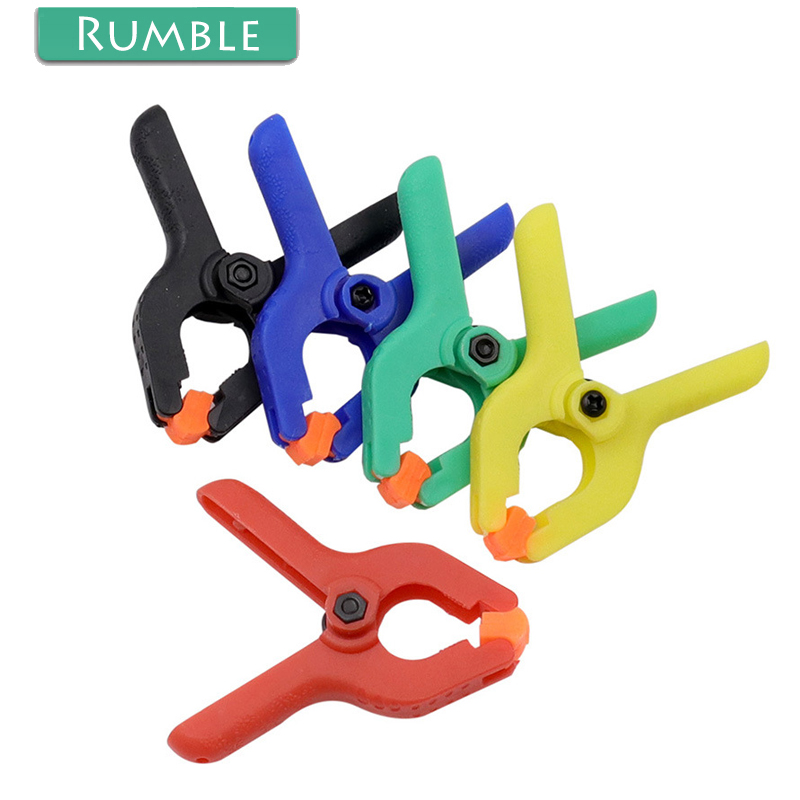 

5pcs Color 2inch Phone Tablet Screen Fastening Woodworking Clamp Non-slip Handle Household Repair Hand Tool Plastic Clip