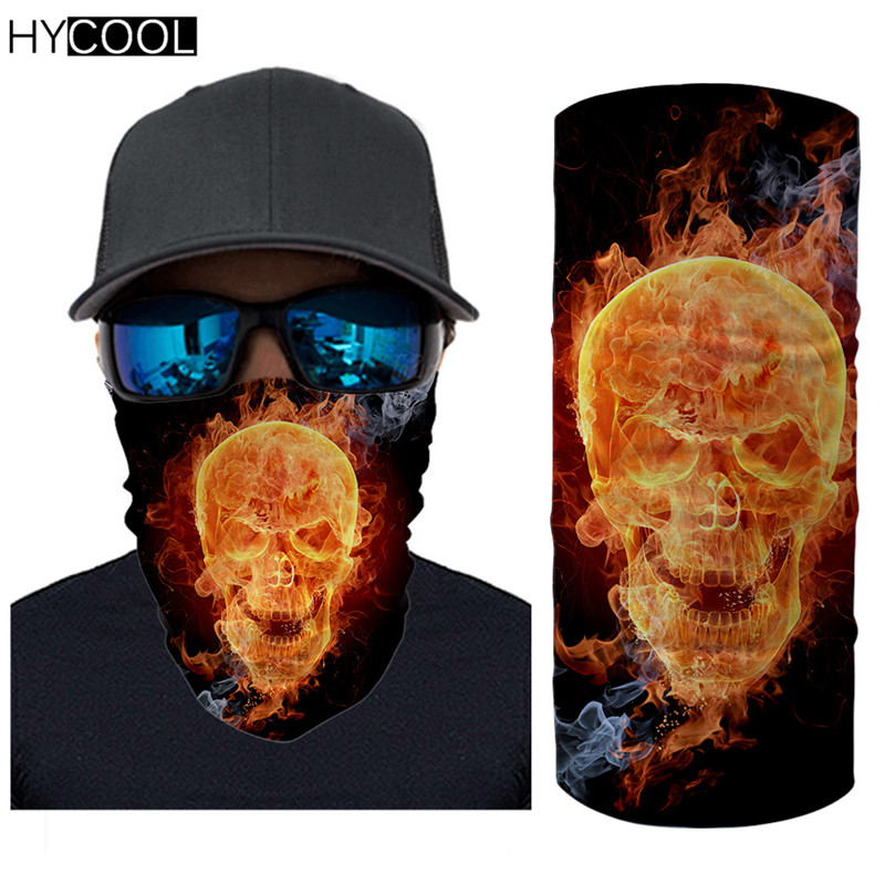 

HYCOOL Magic Cycling Mask Cool Art Fire Skull Printed FaceShield Bandana Sport Ski Neck Warm Fishing Bandana Balaclava Scarf Men, Kea50912z28