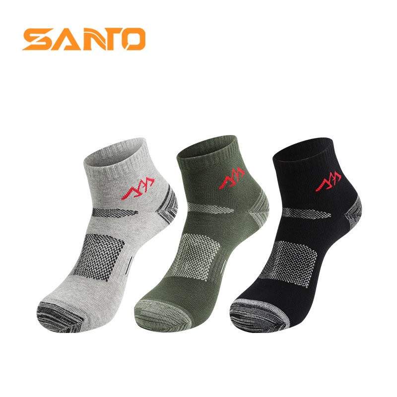 

SANTO 1 Pair Quick Drying Outdoor Socks Breathable Sports Thermal Sock For Camping Hiking Trail Running Cycling Jogging S002, 1pair grayfor women