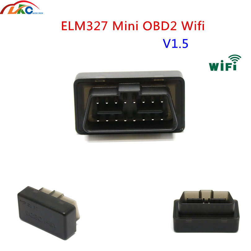 

100pcs/lot Super Mini V06HW/V06HW-1 OBDII V1.5 ELM 327 WiFi Diagnostic Scanner support Android/Windows/ DHL free shipping