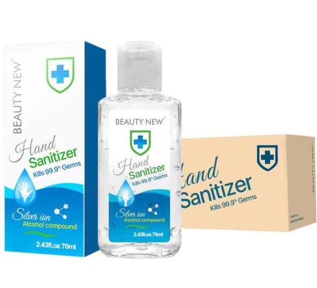 

40PCS In Stock Silver ion 70ml Mini Germicidal Gel 99.99% Bacteriostatic Hand Sanitizer Disinfection Sterilization Rinse-Free DHL Ship M017