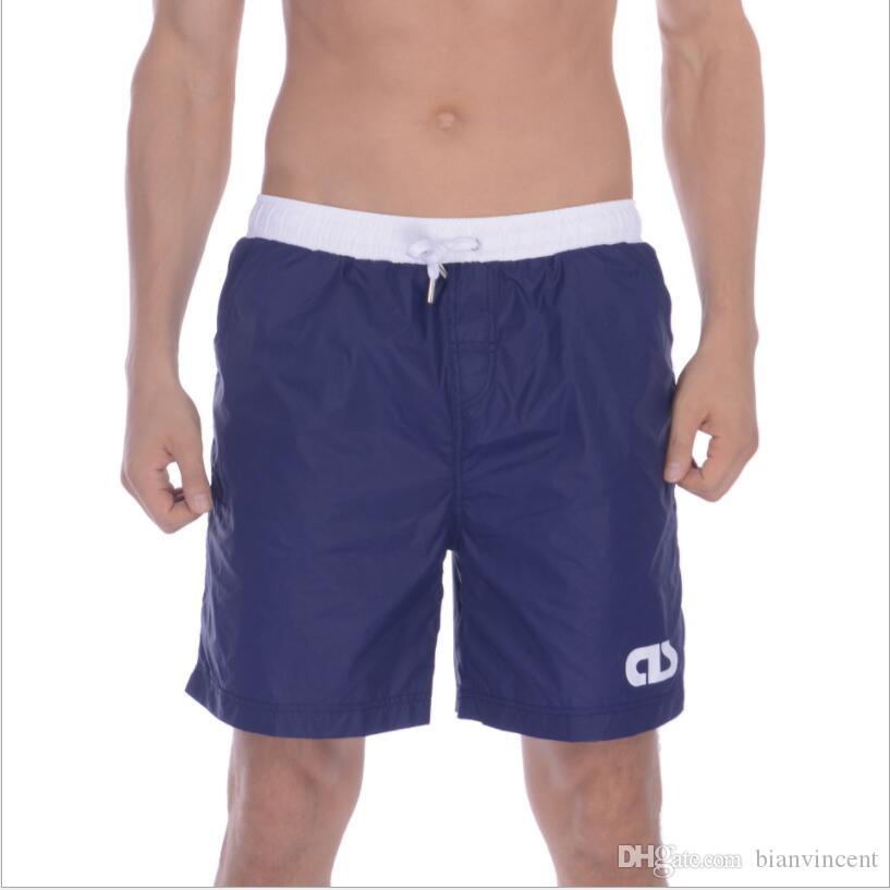 

2019 High quality summer loose Beach SHORTS Casual swim swimwear pants Mens tops Jeans Male Fit S-pants Fashion trunks Designer large size, Yellow