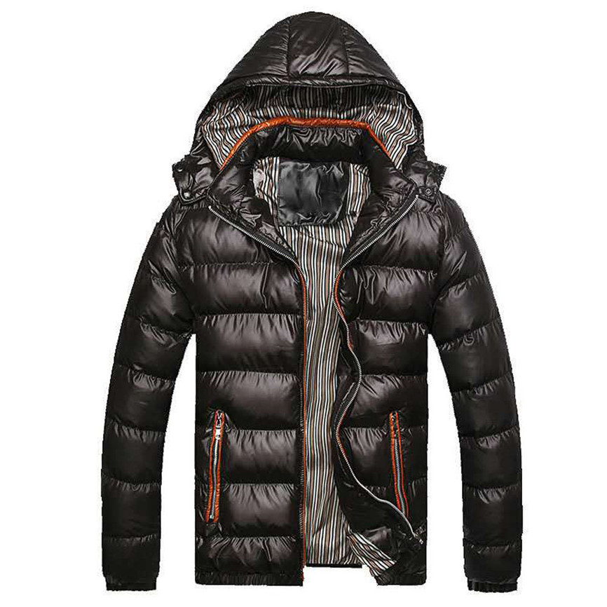 

Autumn And Winter Fashion Boutique White Duck Down Solid Color Lightweight Men's Casual Hooded Down Jacket Male Jacket, Black