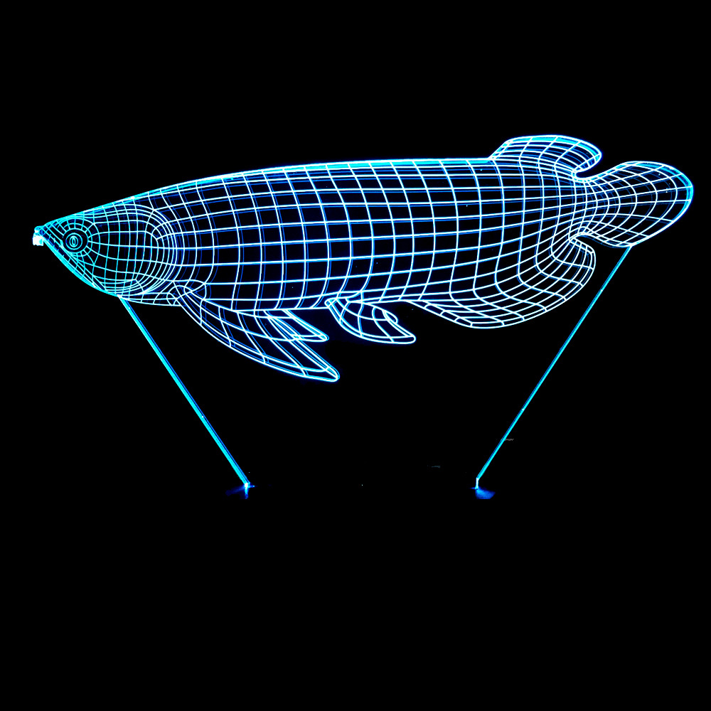 transparent acrylic goldfish night light Christmas colorful remote control touch lamps 3d visual lamp gift atmosphere decorative led li-image-530532113