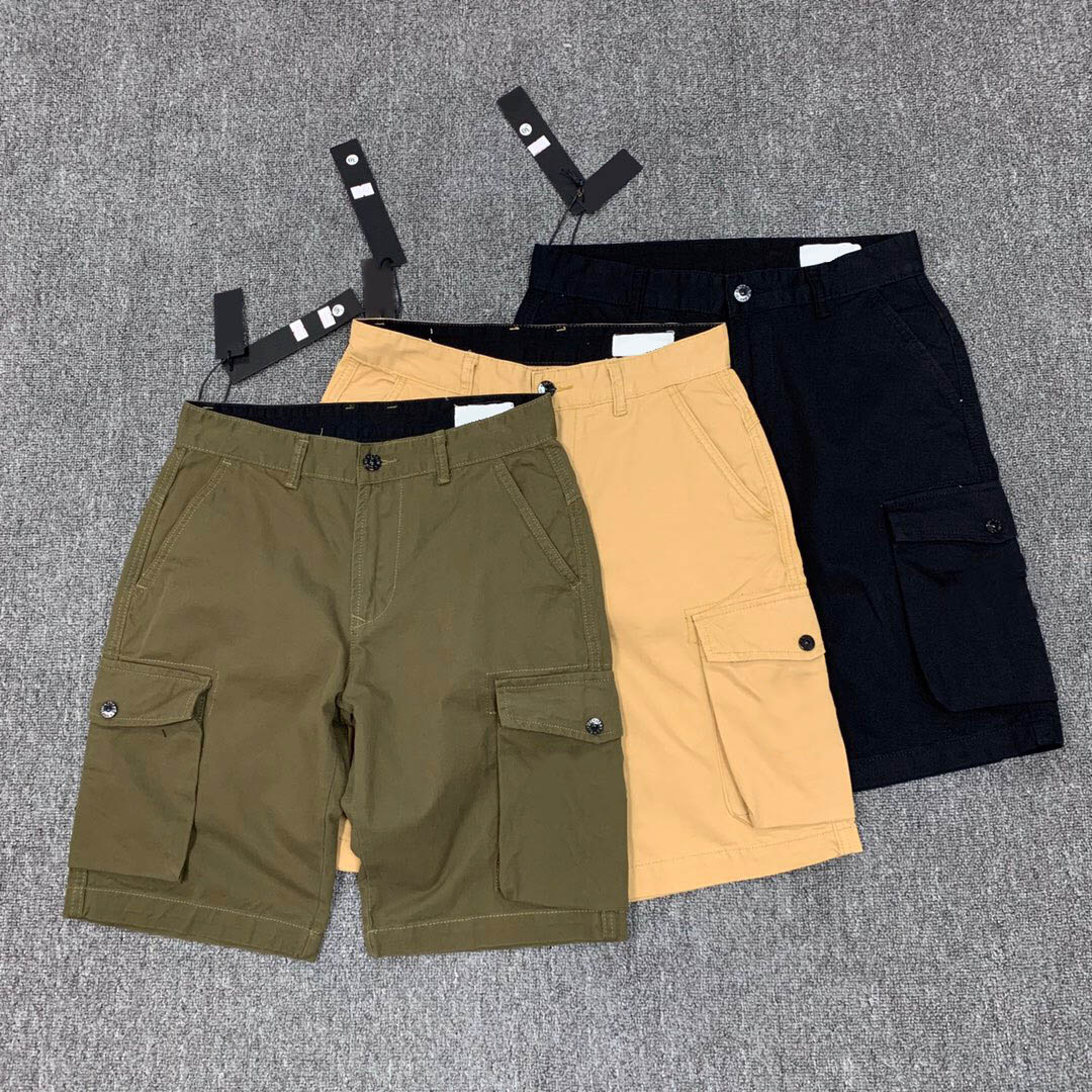 

Dropship Summer Mens Shorts Joggers Pants Male Designer Trousers Mens Joggers Solid Black Blue Pants Cotton Shorts 30-36 #611, Yellow