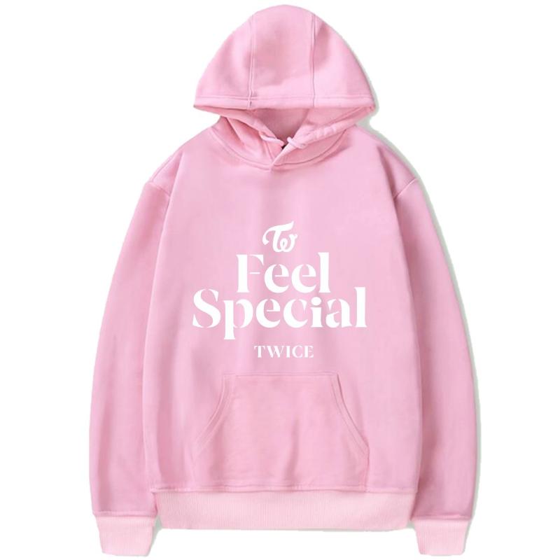 

Men' Hoodies & Sweatshirts Mens Womens TWICE Feel Special Letter Printed Warm Fashion Streetwear Oversized Pullovers Male Felame Tops, Black
