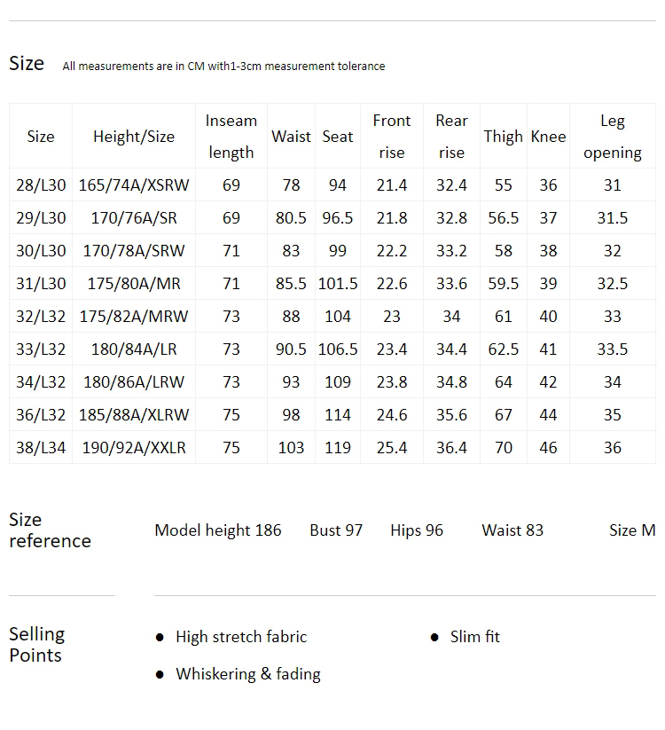 Jack And Jones Size Chart