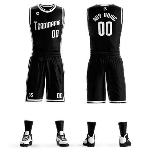 

2019 Custom summer breathable and quick-drying basketball ball suit casual sportswear can design your logo name or name team, Black