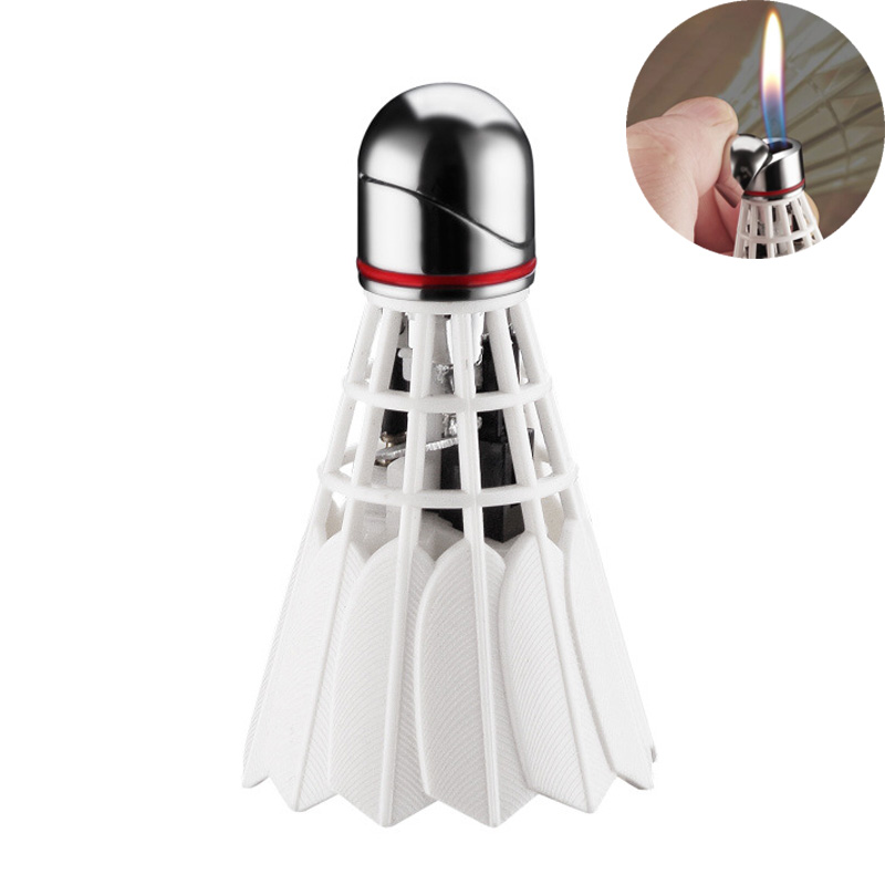 

Cigarette Lighter Creative Funny Cute Badminton Shaped Butane Gas Lighters for Men Cigar Collection