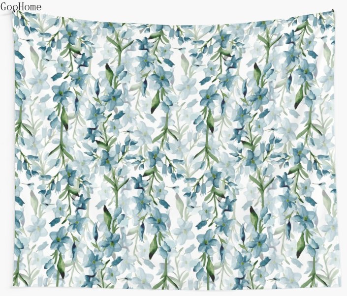 

Blue branches Wall Tapestry Cover Beach Towel Throw Blanket Picnic Yoga Mat Home Decoration