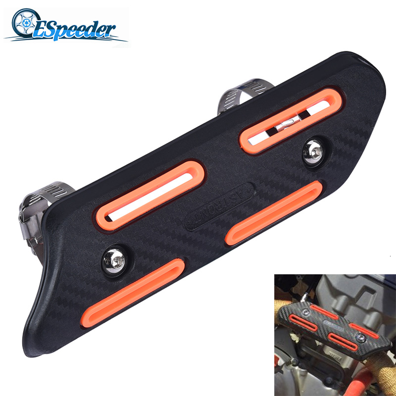 

ESPEEDER 27-51MM Motorcycle Exhaust Heat Shield Protector Anti-scalding Guard for